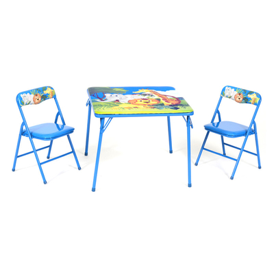 Tableau de carte se pliant d'enfants d'enfants en métal petit avec des chaises
