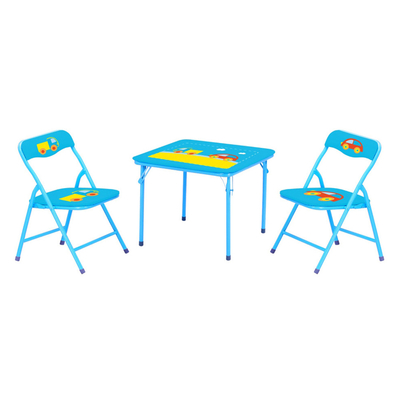 Tableau de carte se pliant d'enfants d'enfants en métal petit avec des chaises