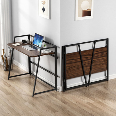 Bureau pliable d'appartement de meubles de bureau en bois et en métal d'ordinateur de GV d'ODM petit