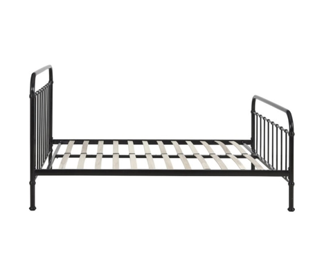 Roi en bois convertible moderne de cadre de lit de fer de noir de mobilier métallique d'ODM