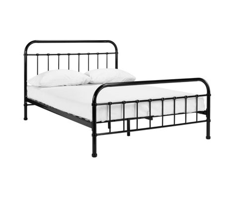 Roi en bois convertible moderne de cadre de lit de fer de noir de mobilier métallique d'ODM